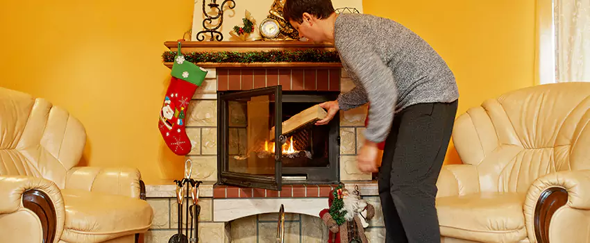 Rusted Metal Fireplace Restoration in Gainesville, Texas